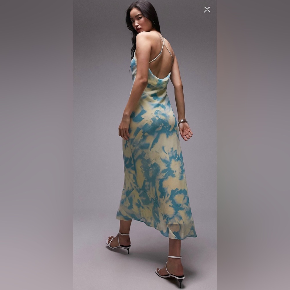 Topshop georgette midi dress